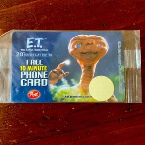 Vintage Post Cereal ET Phone Card Factory Sealed